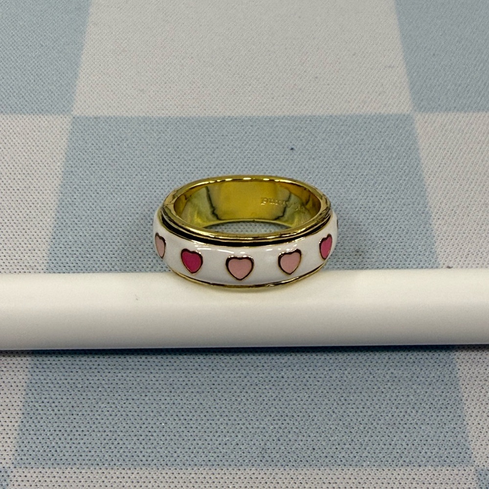 Pura Vida Enamel Heart Fidget Ring Size 7